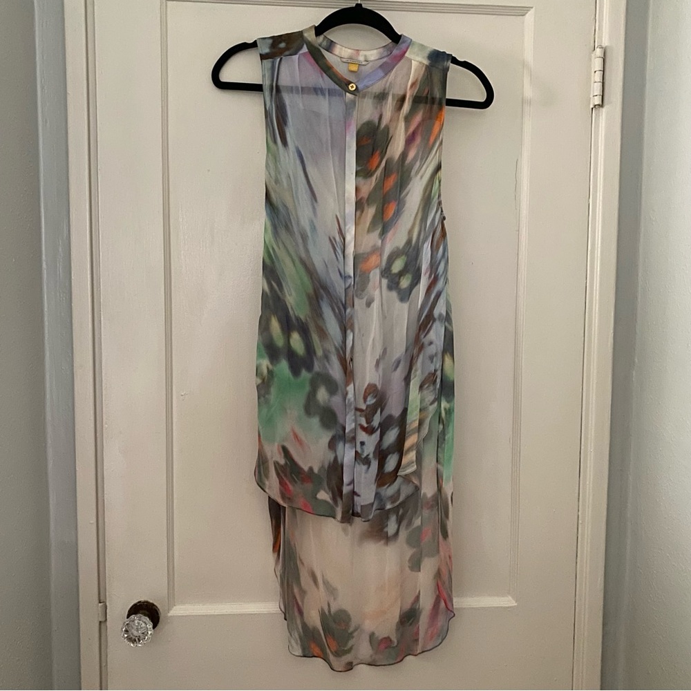 Leifsdottir Hi-Low Watercolor Top
